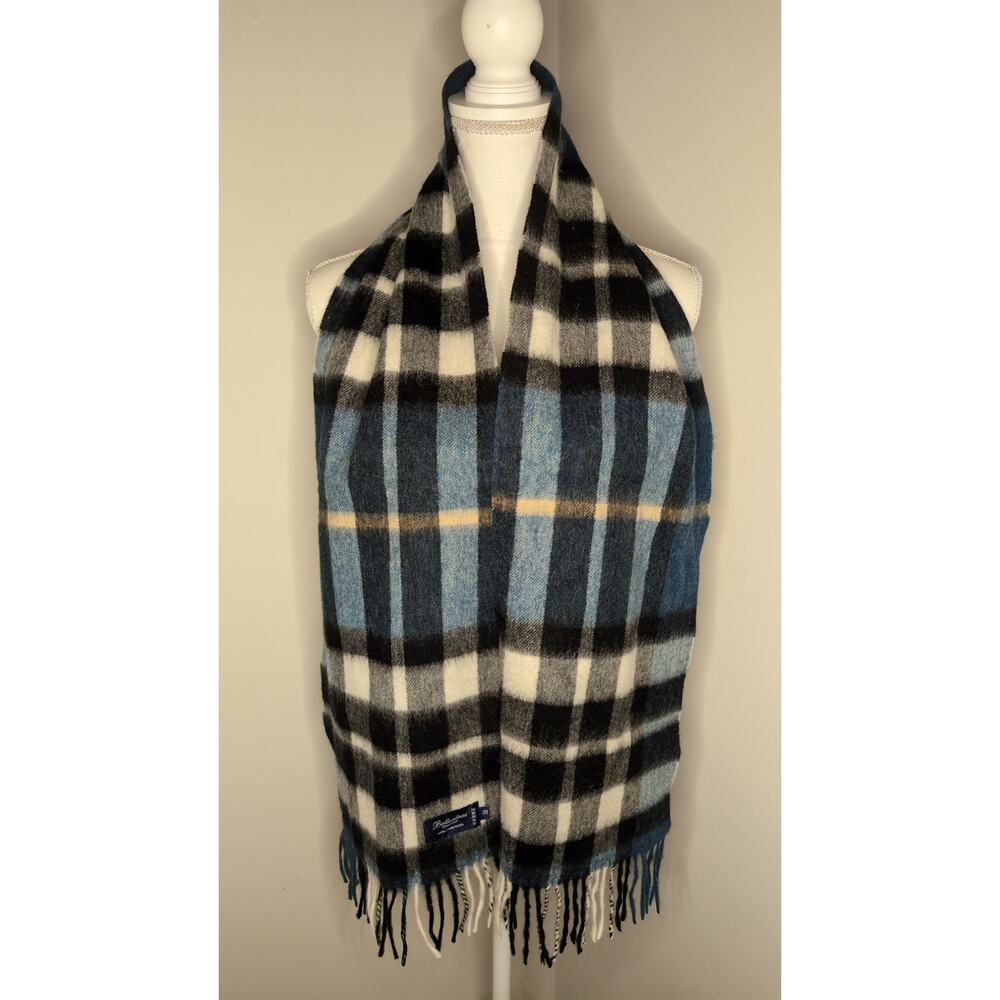 Ballantrae Edinburgh Men's preppy traditional wool tartan plaid scarf - Picture 3 of 4